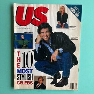 US Magazine Farrah Fawcett Pierce Brosnan September 19 1998 - Wrinkled Pages